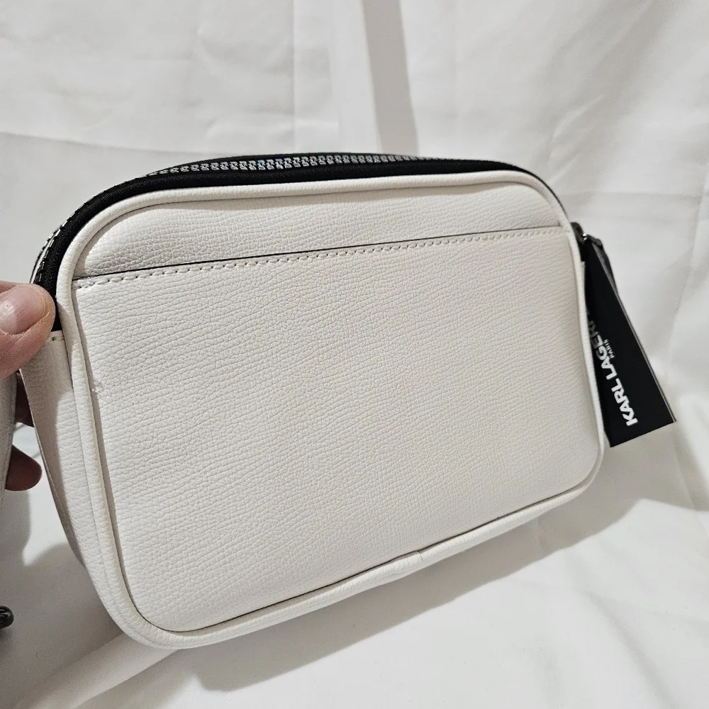 NWT Karl Lagerfeld Paris Maybelle Cross Body Purse White - Picture 6 of 11